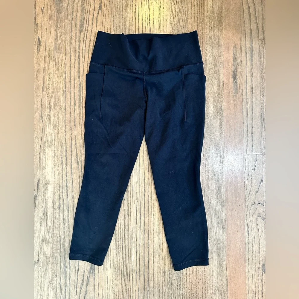 Athleta Salutation Stash Pocket ll 7/8 Tight-Size MP (Medium Petite)-Black - Picture 1 of 6